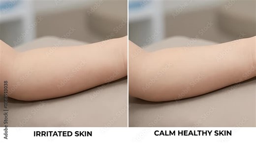 Irritated Skin to Calm Healthy Skin Transformation, Irritated Skin Repair Skincare Video Showing Irritated Skin Before and After Treatment, sensitive skin treatment before after