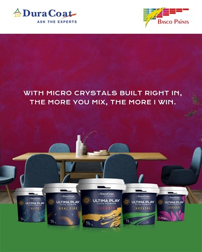 3.2K views · 103 reactions | Sparkle, shine, and transform your walls with a touch of magic. Can you guess what’s behind the multi-coloured effect? Find our more https://www.duracoat.com/duracoat-ultima-play-krystal #WeKnowPaints #DuraCoatAskTheExperts #TextureMeetsArt #BascoPaints | Basco Paints | Facebook
