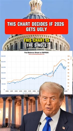 The Daily Stock Market on Instagram: "This chart is the single most important dictator of whether stocks and Bitcoin go higher or get crushed, and if you want to know whether 2026 brings a new wave of weakness, You need to watch this chart closely, because it’s one of the clearest signals we have."