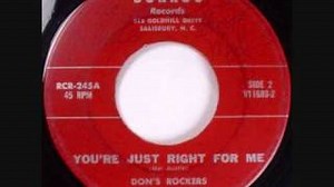 Don's Rockers-You're Just Right For Me 1958 Chords - ChordU