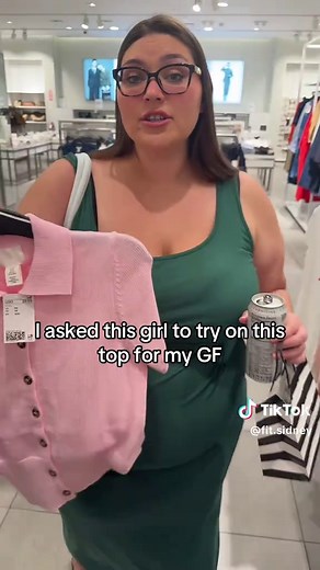 I asked this girl to try on this top for my GF