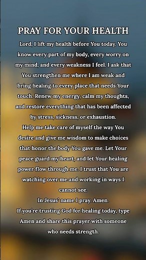 Pray For Your Health – A Powerful Healing Prayer