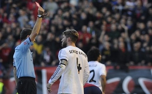 How many red cards has Sergio Ramos received in his career? | Goal.com