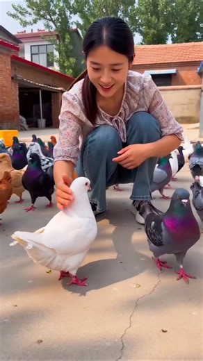 Rare Beauty of the Pigeon World 🕊️ #pigeon #kingsizepigeon #birdviral #kabutar #luxurybird #birds