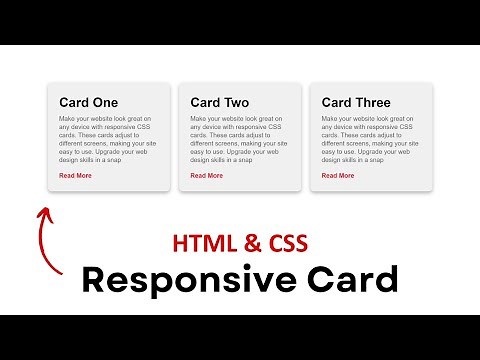 Creating Responsive Card In HTML CSS | Card Design HTML CSS