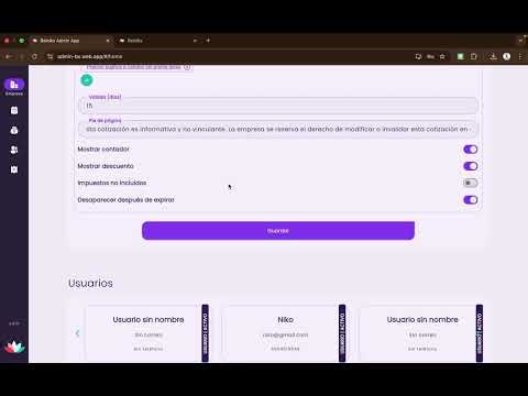 PANEL DE CONTROL BELNIKS APP