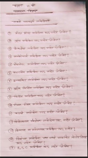 class - 12th most important reaction