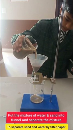To separate sand and water by filter paper.#science #scienceexperiment #scienceandtechnology #scifi