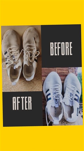 How to Wash white sneaker shoe in automatic washing machine #shorts #tutorial #howto #sneakers #2025