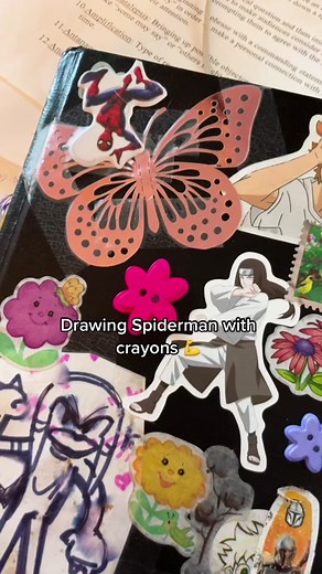 This was so fun omg it was cool making it messy and abstract :) #fyp #foryou #art #drawing #crayons #color #sketchbook #spiderman #marvel #spidermanfanart #sketch #doodle #draw #paint #venom