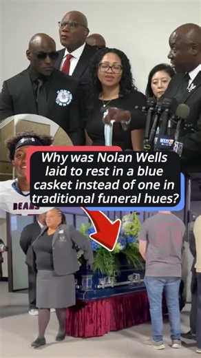 Why was Nolan Wells laid to rest in a blue casket instead of one in traditional funeral hues? Many people have overlooked three hidden signals at the funeral.#foryou #us #fyp #celebrities #Nolanwells