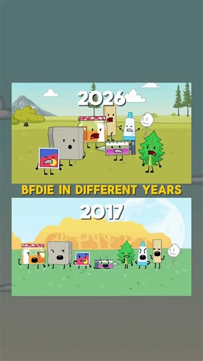 BFDIE in DIFFERENT YEARS | (Which is YOUR favorite?) #shorts