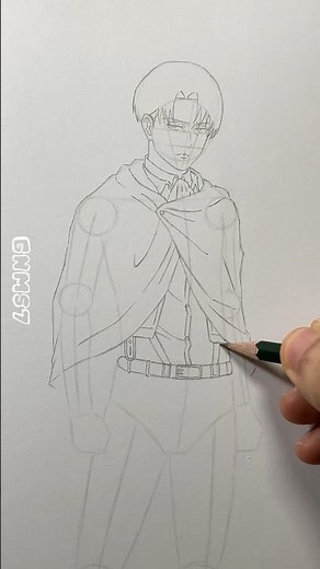 Drawing Levi Ackerman - Attack on titan #shorts