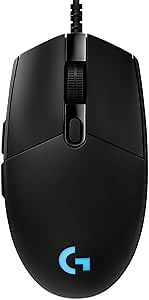 Logitech G PRO Hero Wired Gaming Mouse, 12000 DPI, RGB Lightning, Ultra Lightweight, 6 Programmable Buttons, On-Board Memory, Compatible with PC/Mac - Black