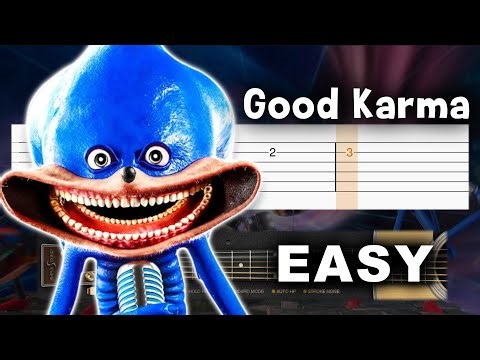 Shin Sonic Band - Good Karma - EASY Guitar tutorial (TAB)