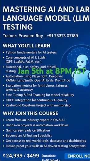 Starting a new batch for AI LLM Testing using DeepEval, RAGA, Promptfoo etc #ai #shorts #viral