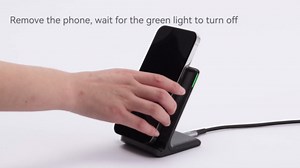 INIU Wireless Charger, 15W Fast Qi Certified Wireless Charging Station with Sleep-Friendly Adaptive Light Compatible with iPhone 17 16 15 14 13 12 Pro Max Samsung Galaxy S25 S24 S23 Note 20 Google etc