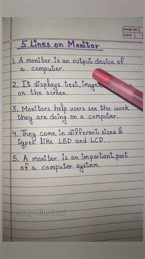 5 Lines on Monitor🖥️ #shorts