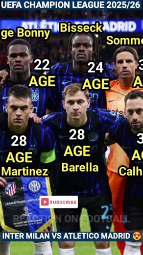 Inter Milan 1 - 2 Atletico De Madrid | UEFA Champions League 2025/26 Season I How Old They Are Now ?