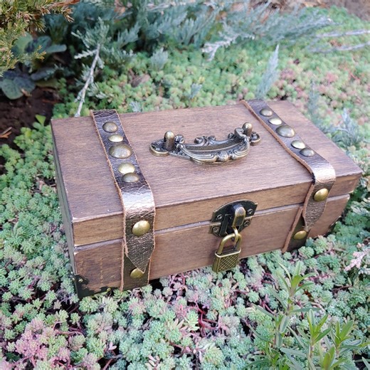 Miniature Suitcase Box With Lock and Key, Men Jewelry Vintage Treasure Chest, Retro Valise - Etsy