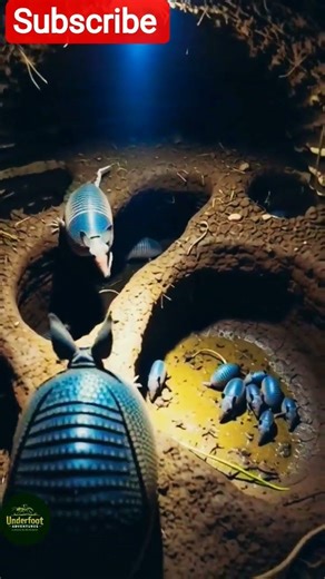 Armadillo pov: Tinny camera Reveals the colony #wildlife #viralvideo #insects #insectmacro #shorts