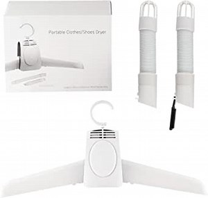 Portable Clothes Dryer Mini Travel Dryer Machine 65℃ Portable Laundry Dryer for Apartments Travel (White)