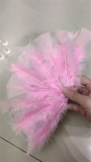 🌹Homemade feather fan🌹If you quickly watch the production process, you'll be able to do it too‼️