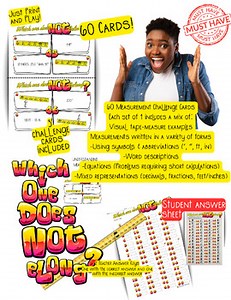 Measurement Which Measurement Doesn't Belong Ruler Activity: Math & CTE