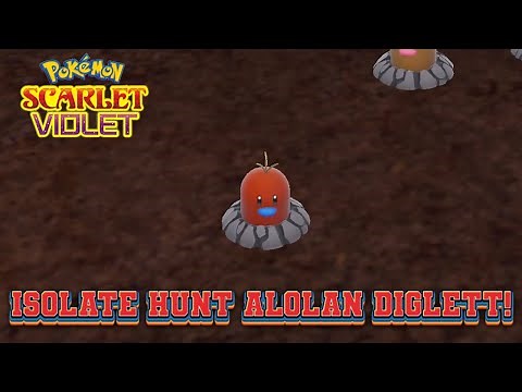 How To EASILY Shiny Hunt Alolan Diglett In Pokemon Scarlet and Violet the Indigo Disk!