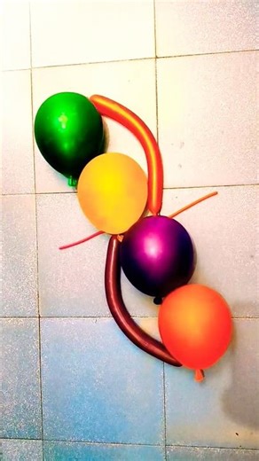 Colourful Balloon🎈Popping With a Knife🔪 #balloon #satisfying #poppballons #asmr #shorts