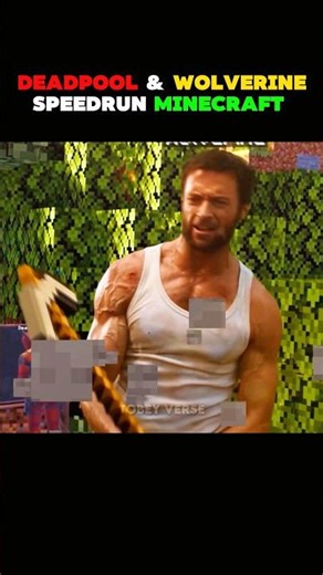Deadpool and Wolverine Speedrun Minecraft #minecraft #deadpool #shorts #memes