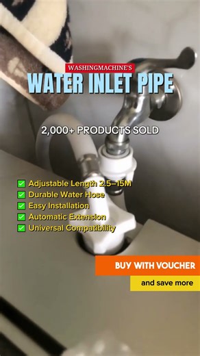 2.5-15M Washing Machine Water Inlet Pipe Hose Extension Automatic #ShopeeTagToWin