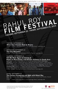 Rahul Roy Film Festival: The Factory & Q and A with Rahul Roy • The Lakshmi Mittal and Family South Asia Institute