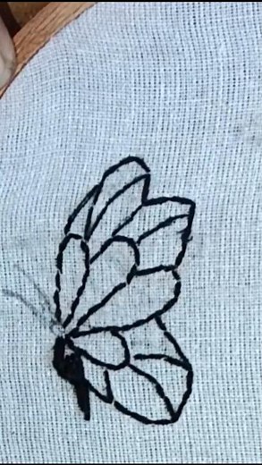 Butterfly stitch in aari Work| very easy butterfly embroidery design| butterfly