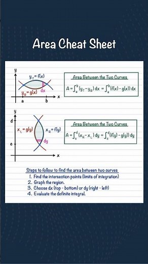 Area Between Two Curves (dx vs dy Explained Step-by-Step)