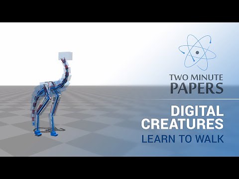 Digital Creatures Learn To Walk | Two Minute Papers #8