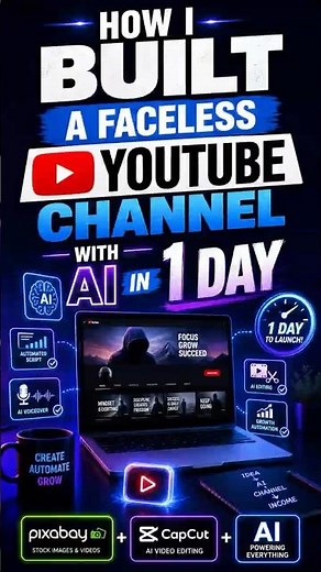 How I Built a Faceless YouTube Channel With AI in 1 Day