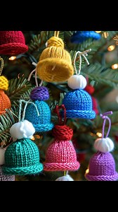 Get ready for a cozy crafting session! These adorable yarn hat ornaments are perfect for adding a handmade touch to your holiday décor. 🎄✨ Ingredients: - Yarn - Toilet paper roll - Pom pom - Tissue paper - Hot glue Directions: 1. Gather your supplies and materials. 2. Cut 40 to 50 pieces of yarn, each about 11 inches long. 3. Measure 3-4 inches in from the end of the toilet paper roll and cut along the mark. 4. Take one strand of yarn, fold it in half, and thread the loop through the paper roll