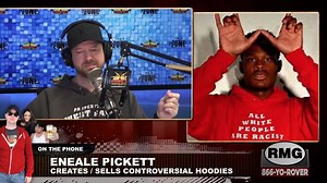 48K views · 529 reactions | Eneale Pickett designed and sells a hoodie that says "All white people are racist." Watch the University of Wisconsin student get utterly destroyed by Rover in a battle of wits! | Rover's Morning Glory | Facebook