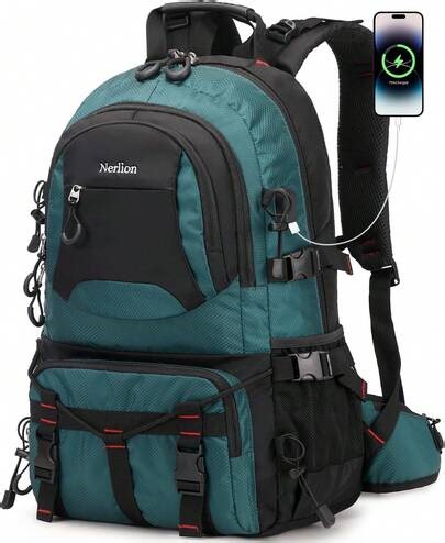 2026 Hot Spring Summer Dark Green 40L Waterproof Hiking Travel Backpack, Lightweight Outdoor Camping Daypack For Men Women, Large Capacity Wear Resistant Rucksack With Multipurpose Storage Design, Ideal For Trekking Climbing Adventures, Home Daily Organizing & Outdoor Leisure Outings | SHEIN