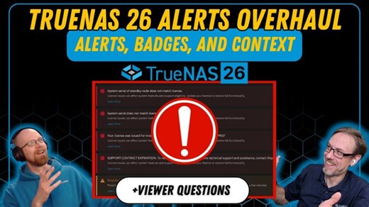 TrueNAS 26 Alerts Overhaul - Alerts, Badges, and Context | TrueNAS Tech Talk (T3) E053 | TrueNAS