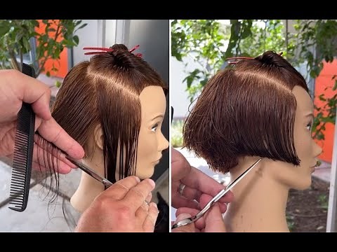 How to cut a Perfect Short Graduated Bob Haircut for women | Layered Cutting
