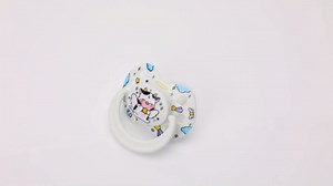 Cute Adult Size Pacifier for Anxiety: Angel Cow Soft Silicone Heart Shaped Paci for Stress Relief and Autism - Bigshield Binky for Sleep Gag Gift with Case White