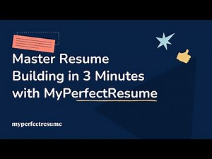 Master Resume Building in 3 Minutes with MyPerfectResume | Step-by-Step Walkthrough