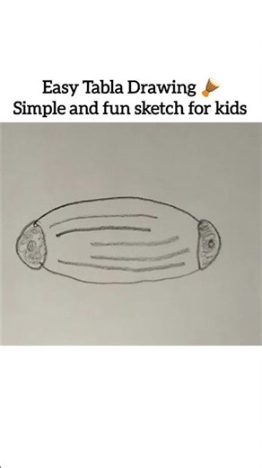 Easy Tabla Drawing 🪘 #art #pencilsketch Simple and fun sketch for kids