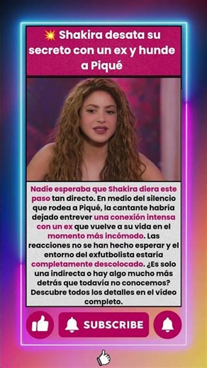 ¡BOMBA! Shakira reabre su historia con un ex y deja tocado a Piqué