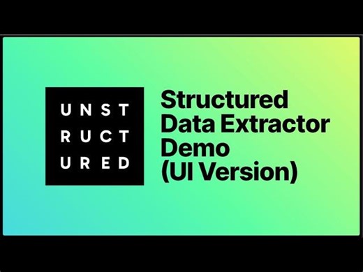 Unstructured Data Extractor Demo in UI | Unstructured posted on the topic | LinkedIn