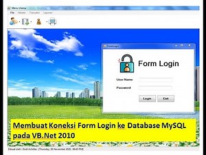Membuat Koneksi Form Login ke Database MySQL pada VB Net 2010