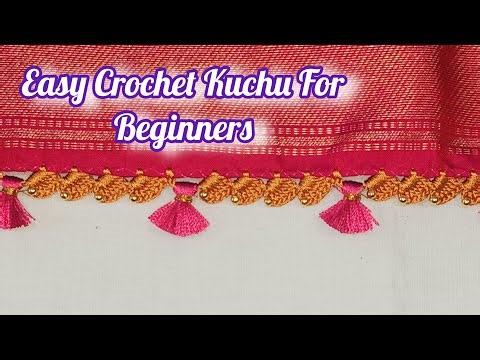Easy Crochet Kuchu For Beginners 😍✅👌🏻| How To Make Crochet Saree Kuchu Designs 😍😍