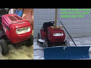 Quinn's DIY Lawnmower Snowplow (Rain Barrel Version) Cheap!
